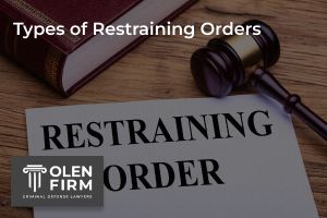 Types of restraining orders