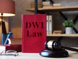 The text "Driving While Intoxicated (DWI) Law" is displayed on the photo.
